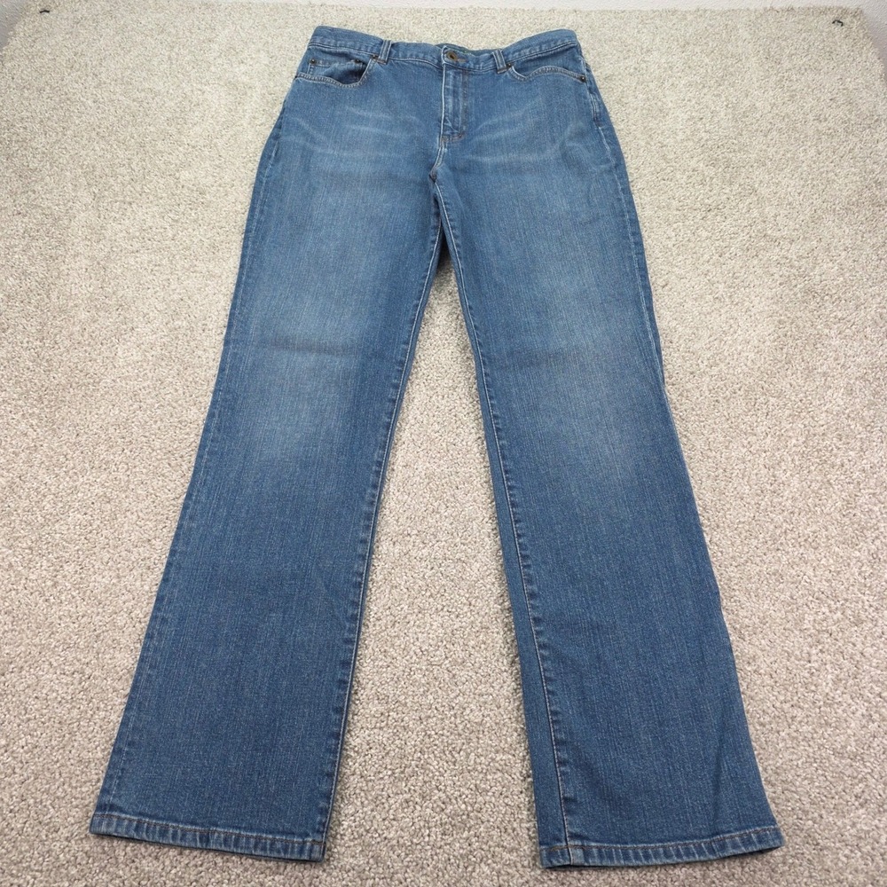Lauren Ralph Lauren Jeans Co Womens Straight Leg Medium Wash Denim Blue Size 10